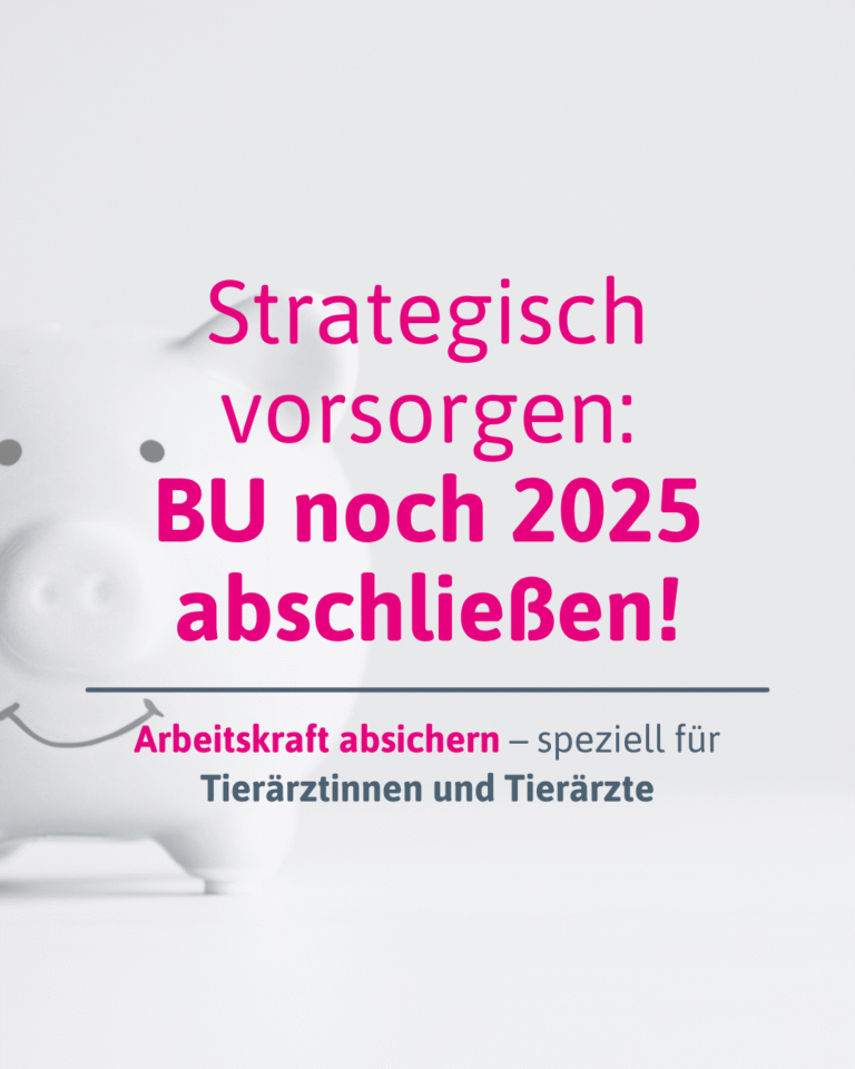 Berufsunfähigkeit absichern – warum jetzt der richtige Zeitpunkt für Tierärzte ist